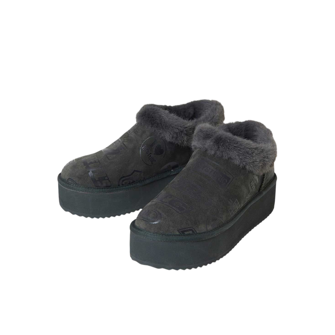 01253QS02 (W) Hysteric Glamour Motor City Fever Platform Slip-Ons Black