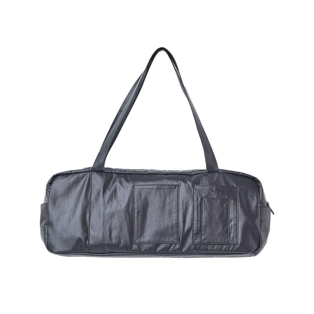 325BG679BK ACOC Glossy Grid Duffle S Bag Black