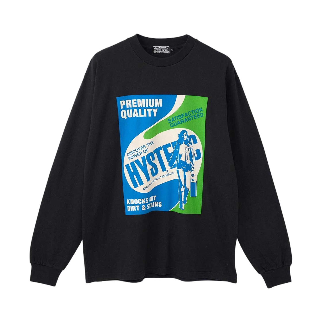 히스테릭 글래머 히스테릭 디터전트 티셔츠 블랙(Hysteric Glamour Hysteric Detergent T-Shirt Black) - 1