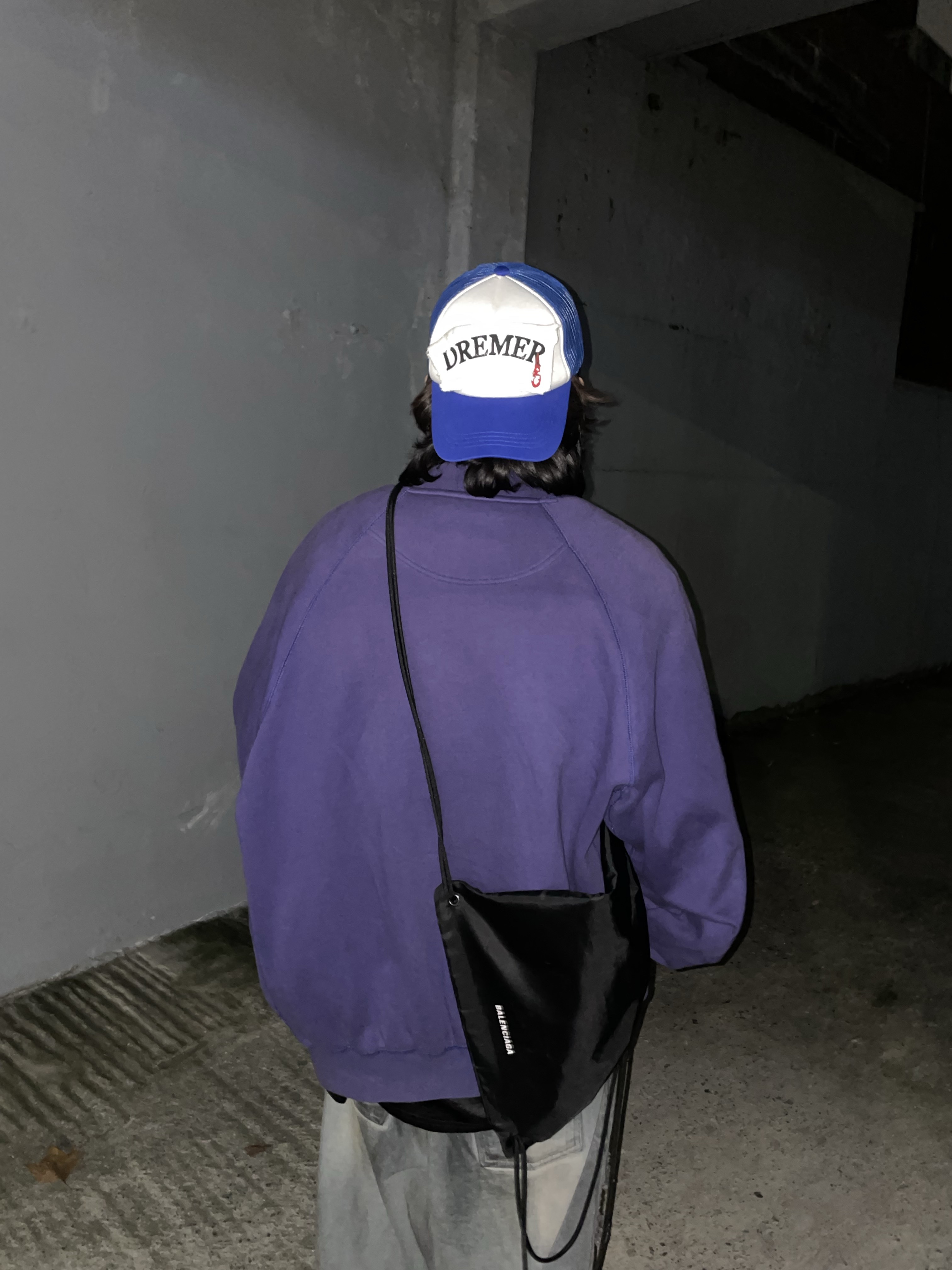 Supreme Mitchell & Ness Satin Baseball Jersey Black - 23SS, BLR Destroyed Oil Washed Wide Denim Pants Light Blue 착용 스타일 - 3
