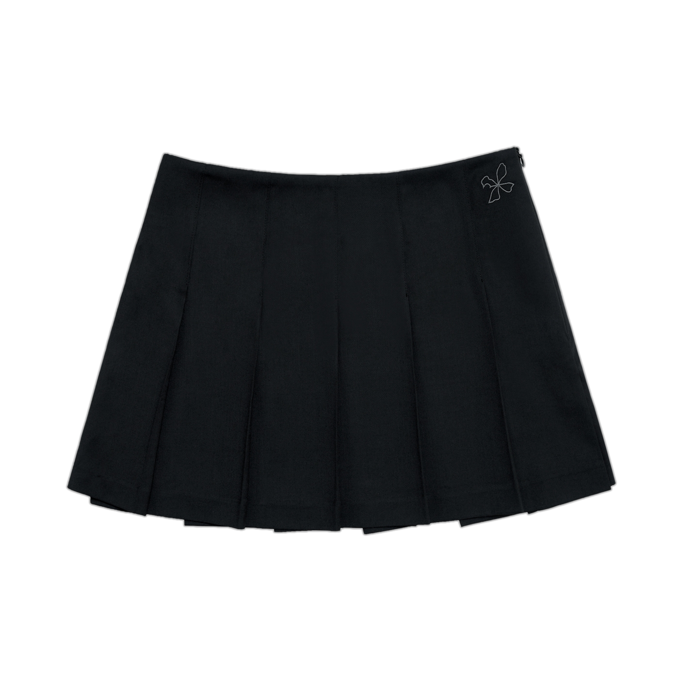 리히트 플리츠 미니 스커트 블랙(Reheat Pleated Mini Skirt Black)
