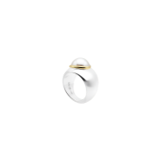 Bőr Bold Pearl Ring