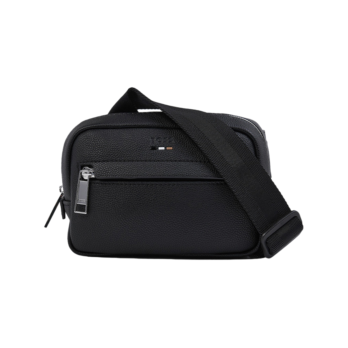 50548019-001 Hugo Boss Pebbled Textured Messenger Bag Black