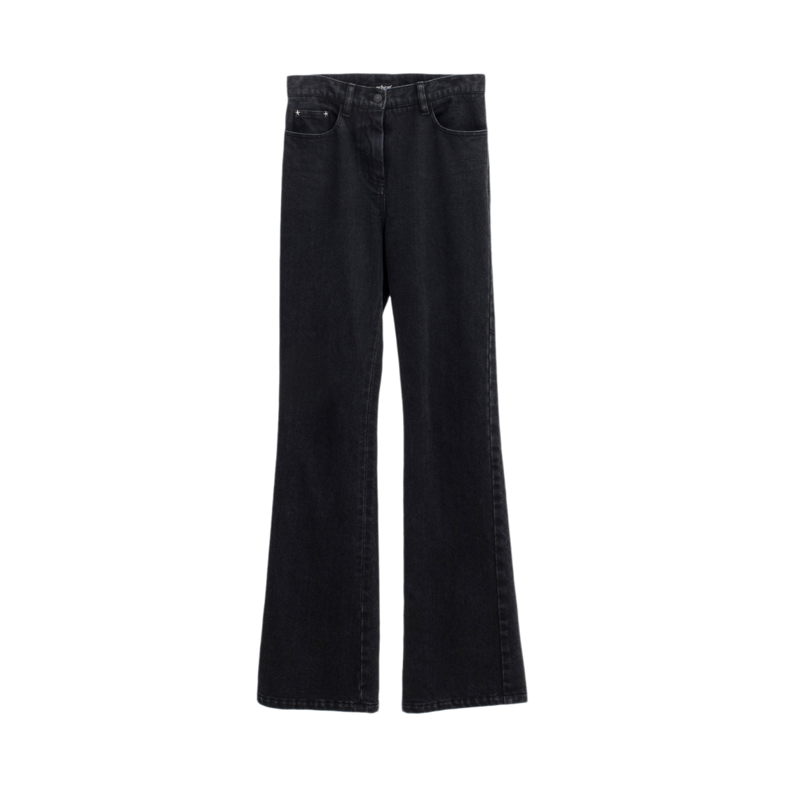 리히트 워시드 리벳 데님 팬츠 블랙(Reheat Washed Rivet Denim Pants Black)