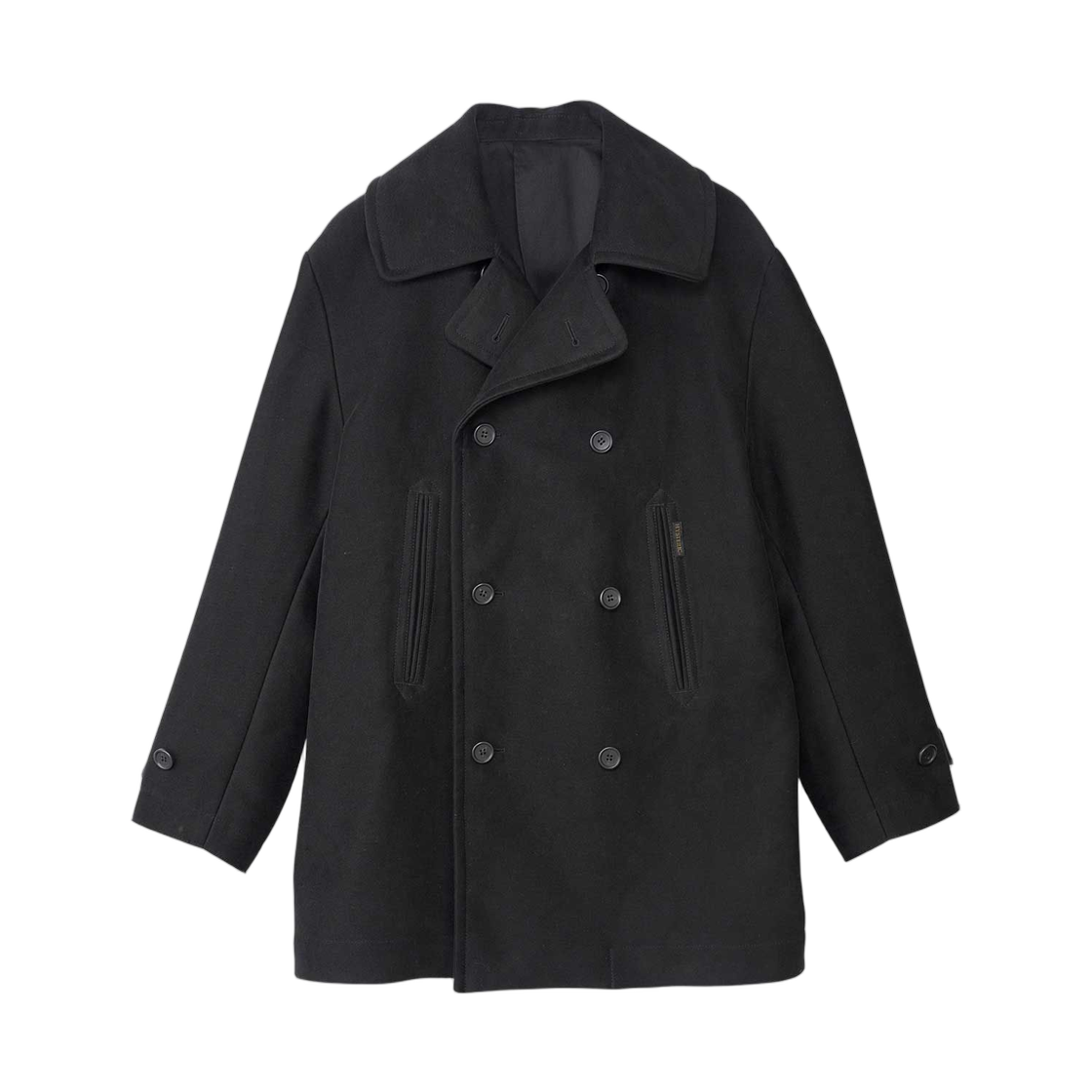 02253AC03 Hysteric Glamour Pea Coat Black