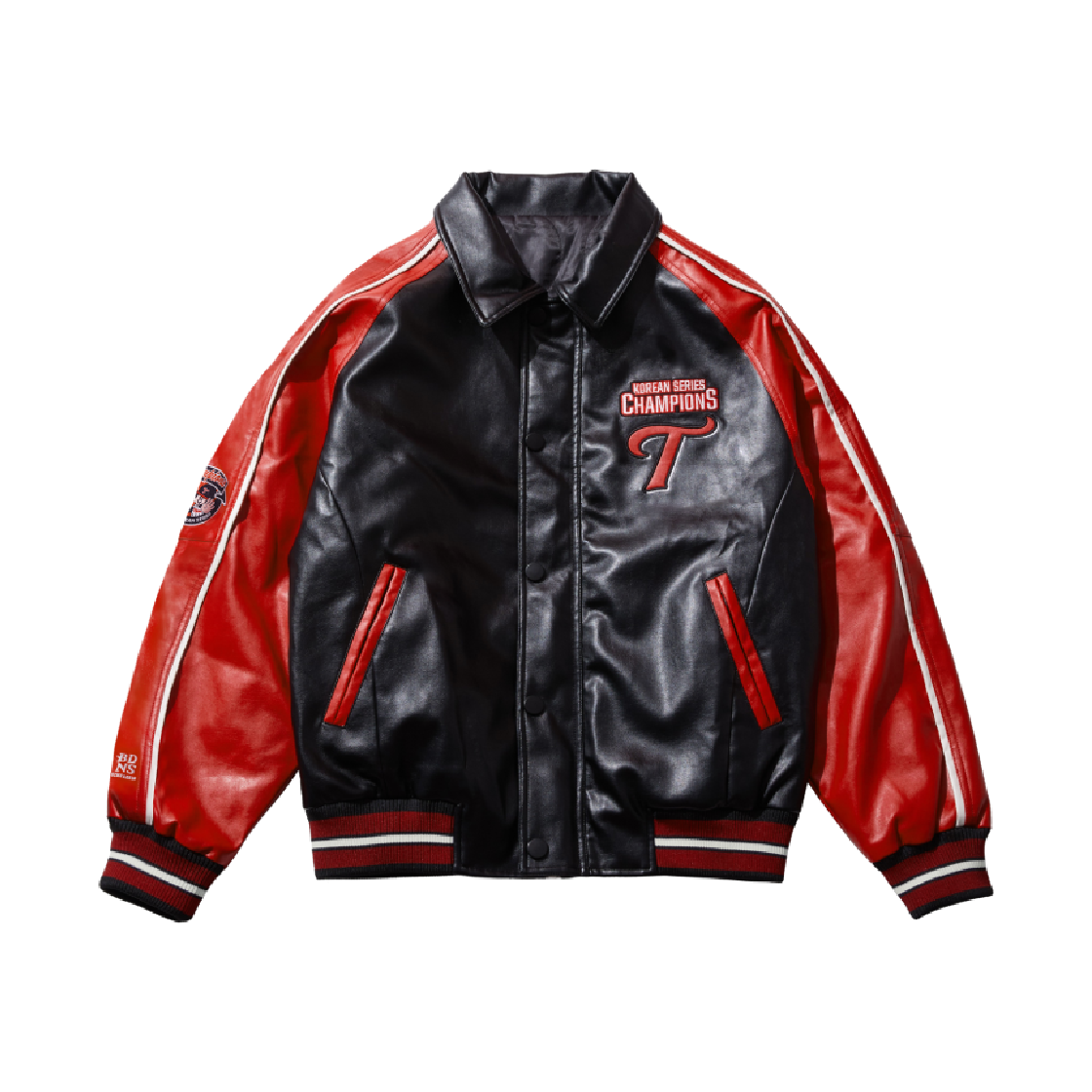 25BDLGCH01 BDNS x LG TWINS 2025 Champions Leather Jacket Red