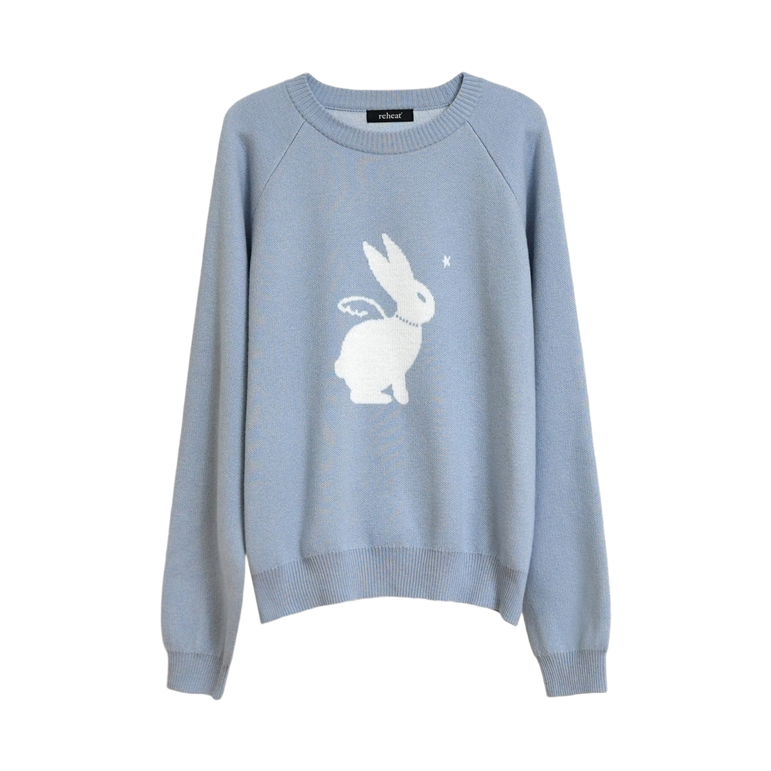 R03TP04BU Reheat Rabbit Angel Knit Blue