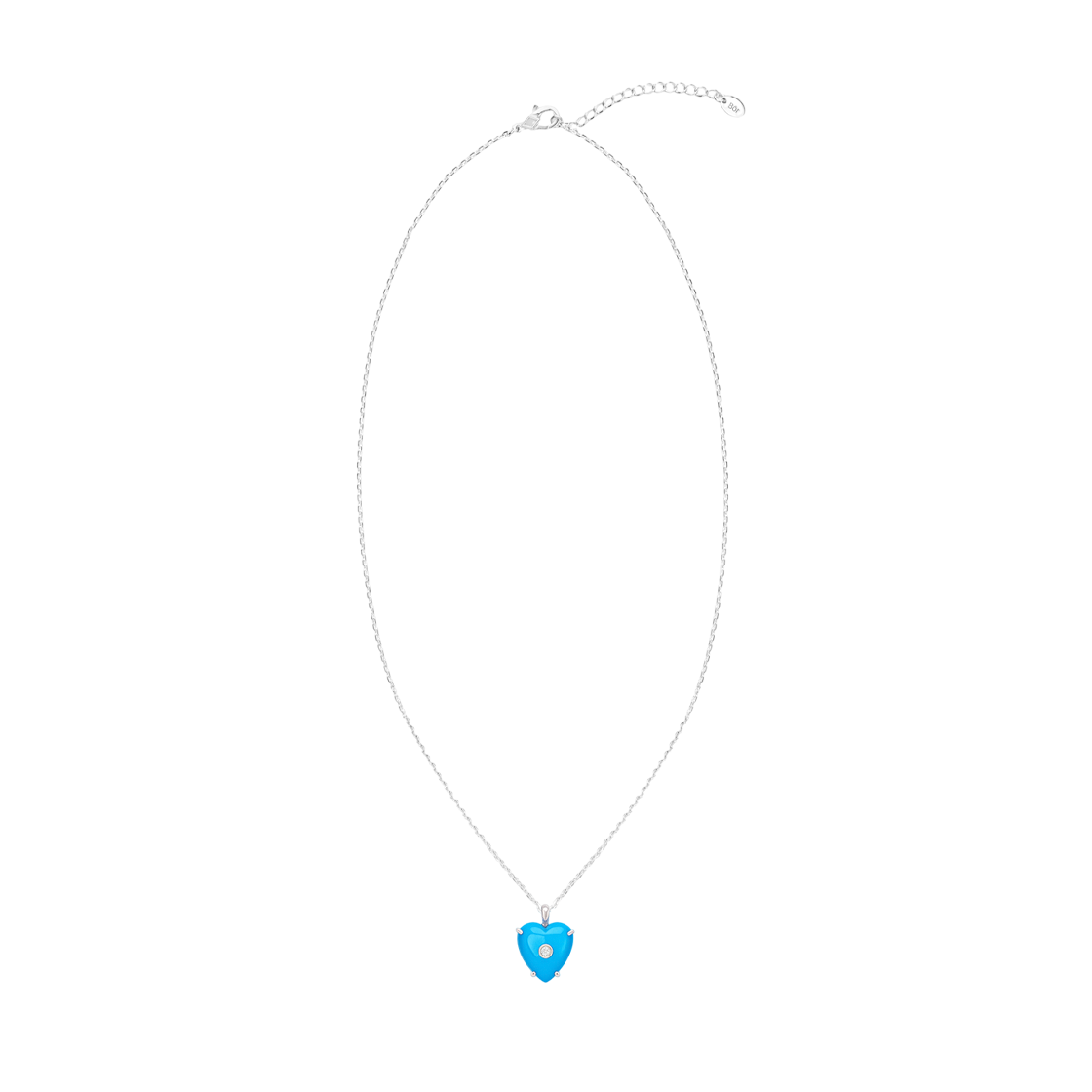 뵤르 하트 터키석 포인트 네클리스 (M)(Bőr Heart Turquoise Point Necklace (M)) - 2