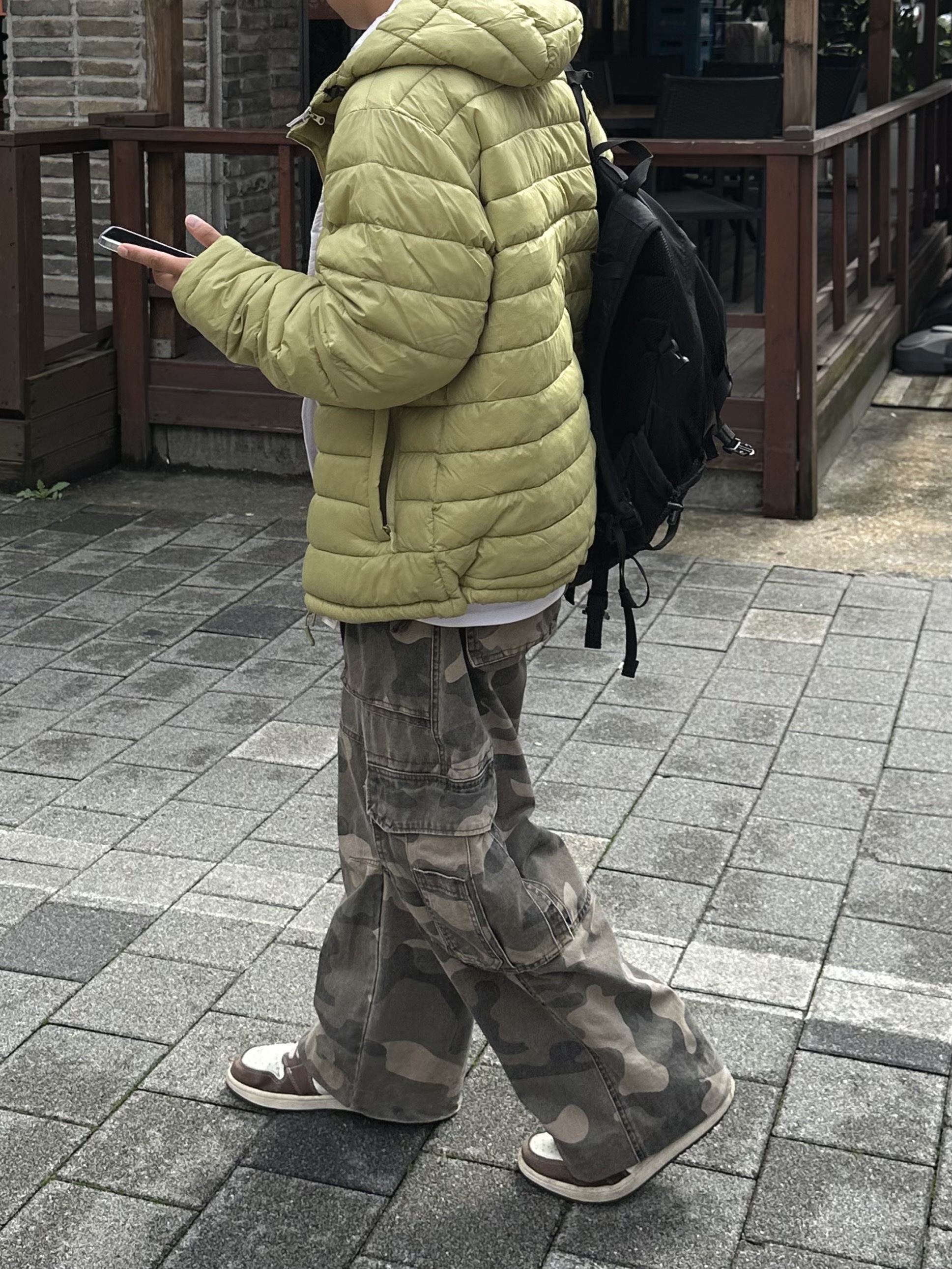 Timberland Premium 6 inch Waterproof Boot Wheat Nubuck - Wide, Sansan Gear Logo Beanie Black__25SS 착용 스타일 - 10