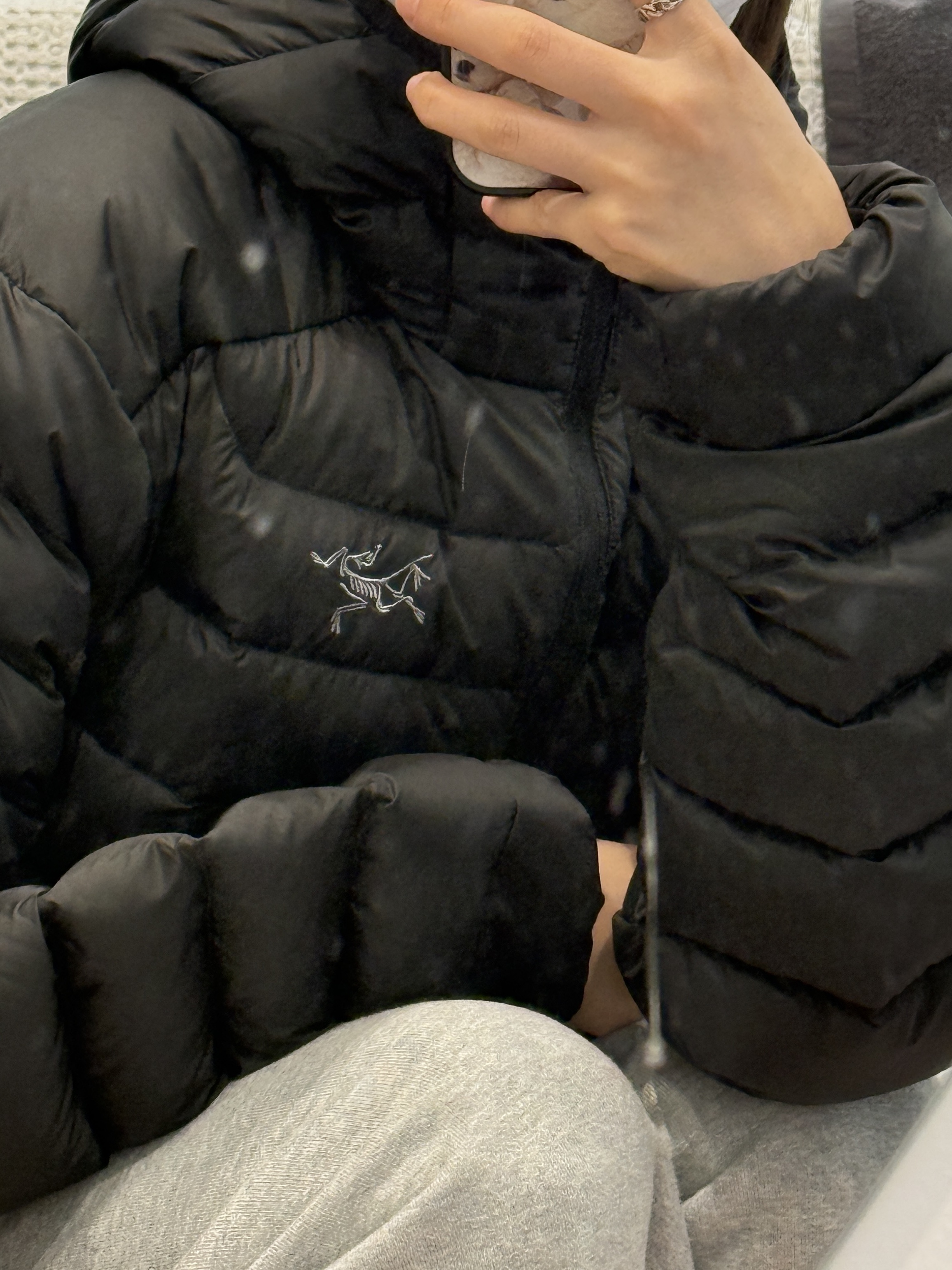 Arc'teryx Cerium Hoody Black 착용 스타일