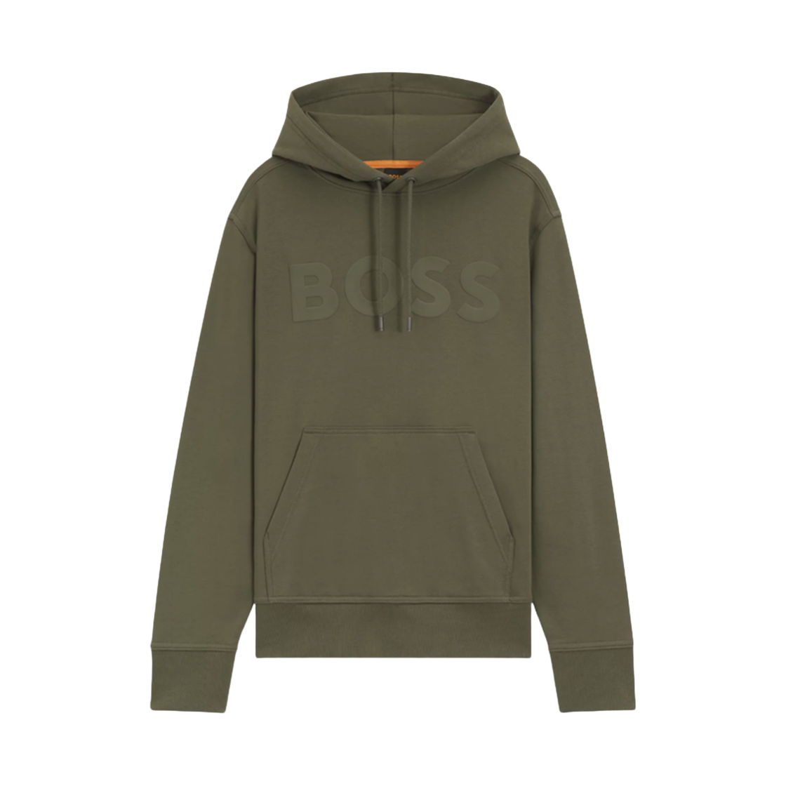 휴고 보스 라지 로고 코튼 테리 레귤러 핏 후드 올리브(Hugo Boss Large Logo Cotton Terry Regular Fit Hoodie Olive) - 1