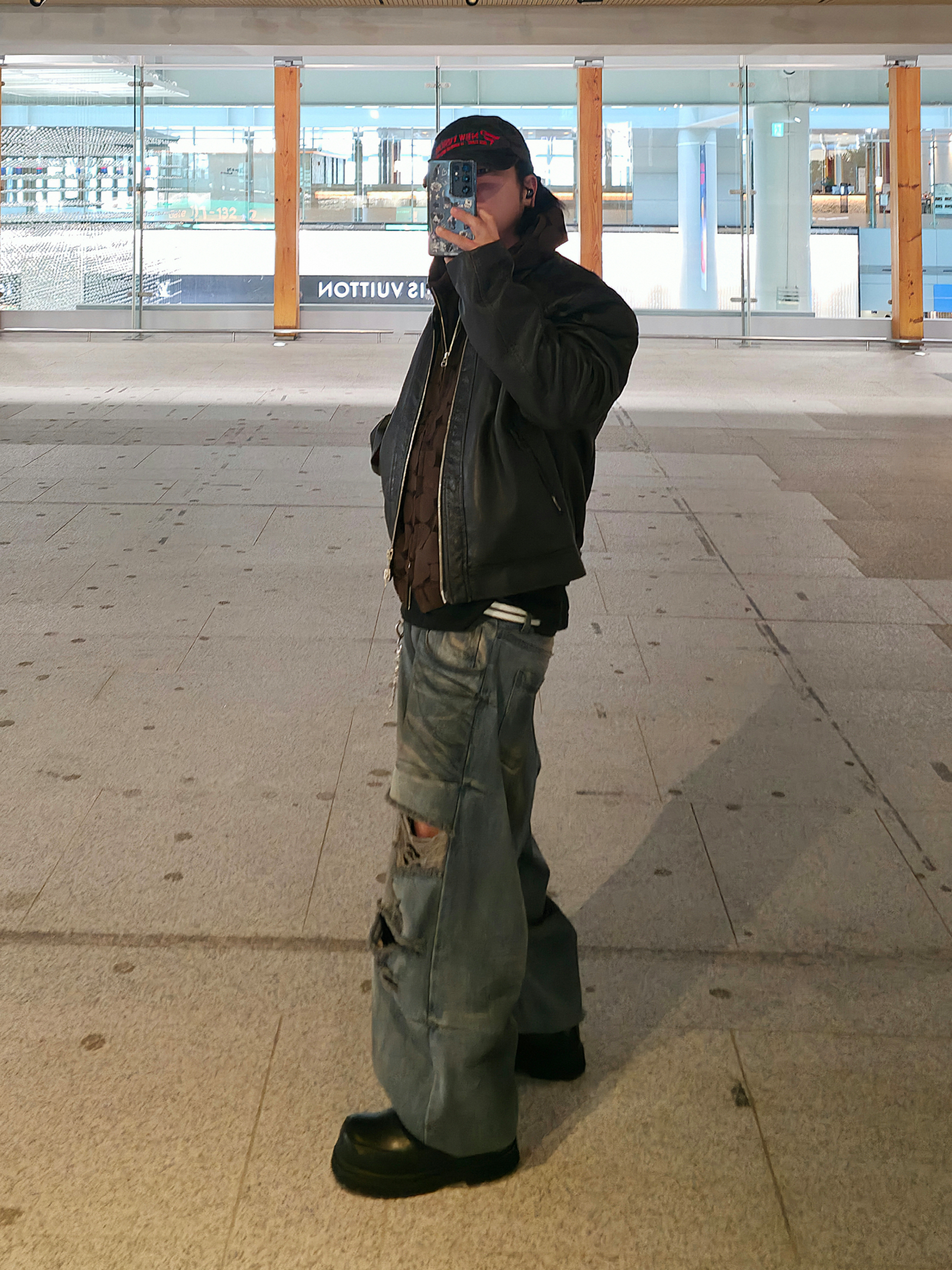 Nonnod Zen Zip Hoodie Brown Jacquard, ETCE New Vision Camo Cap Night Jungle 착용 스타일 - 4