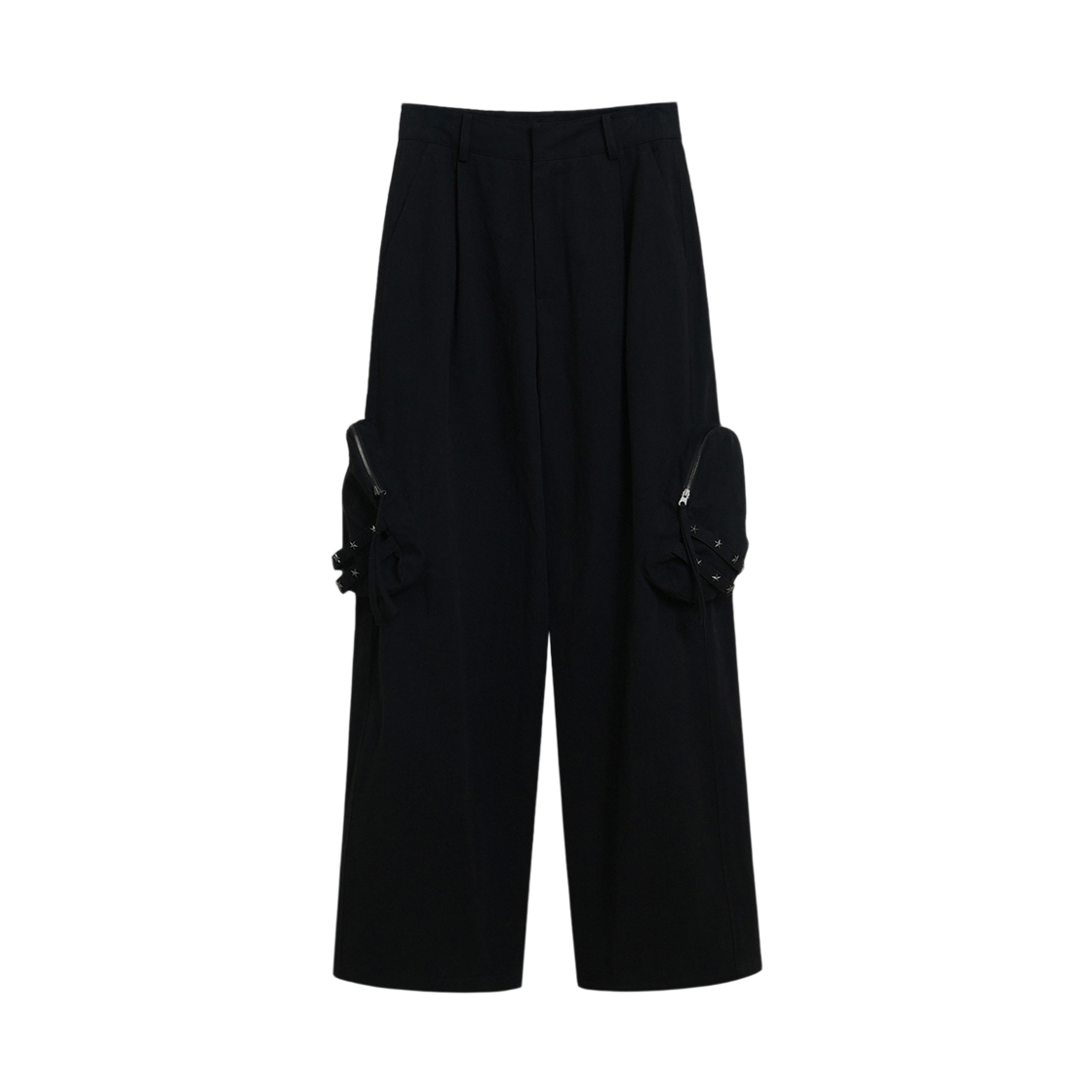 리히트 리벳 스트랩 포켓 팬츠 블랙(Reheat Rivet Strap Pocket Pants Black)