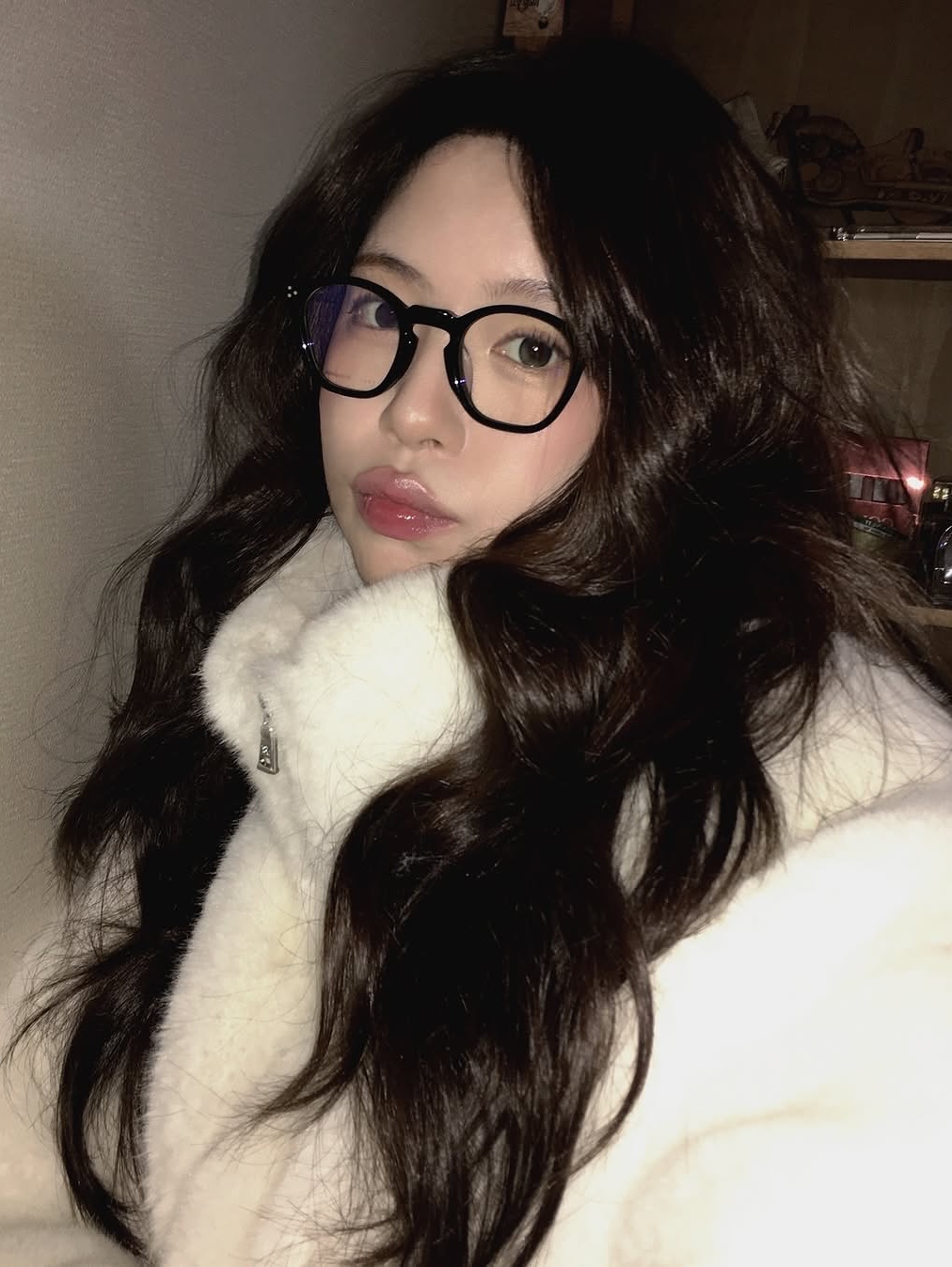 lash Lunettes 01 Black 착용 스타일