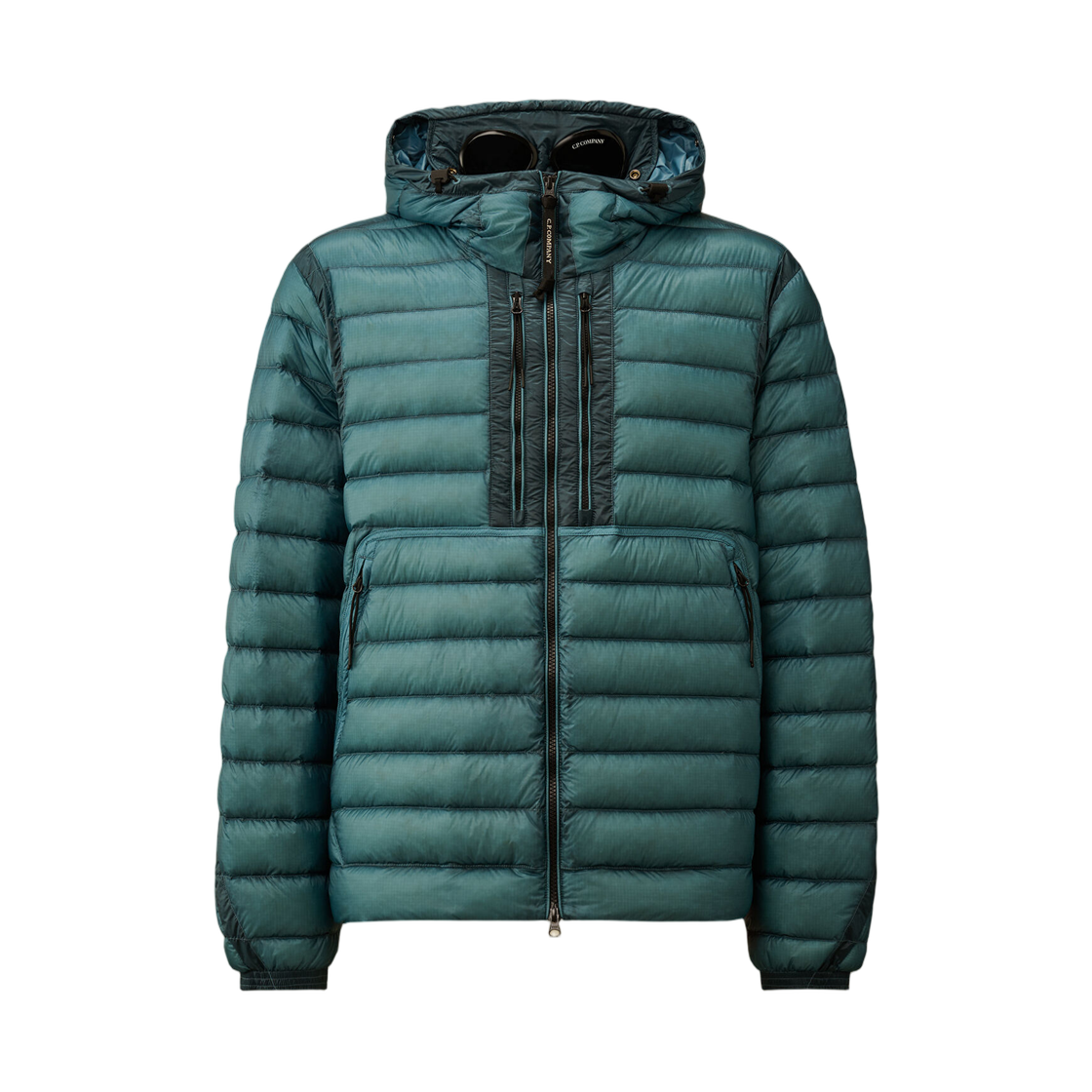 C.P. 컴퍼니 D.D. 쉘 고글 다운 자켓 에게안 블루 - 25FW(C.P. Company D.D. Shell Goggle Down Jacket Aegean Blue - 25FW)