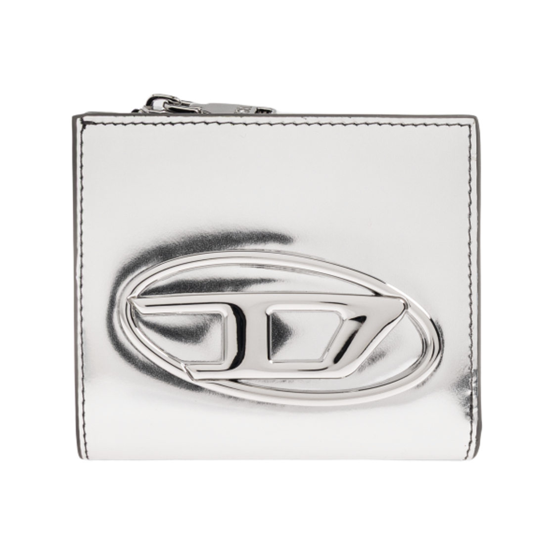 디젤 1DR 레더 바이폴드 카드 홀더 실버(Diesel 1DR Leather Bi-Fold Card Holder Silver)