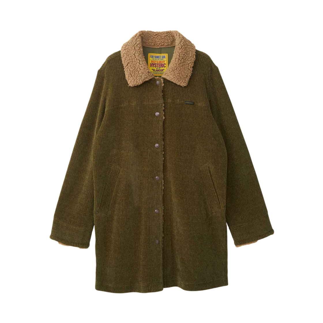 01253CJ03 (W) Hysteric Glamour Fleece-Lined Trench Coat Khaki