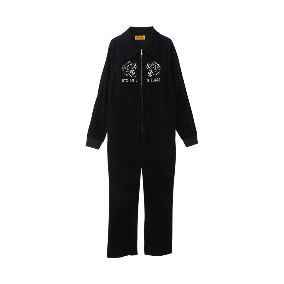 01253CP03 (W) Hysteric Glamour Hysteric Tiger Embroidered Jumpsuit Black