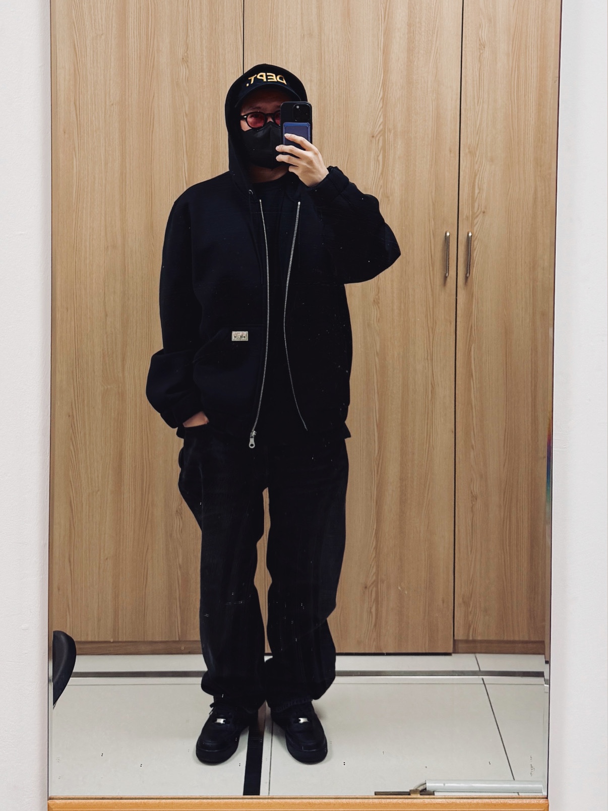 Gallery Dept. Dept. Hat Black, Stussy x Our Legacy Work Shop Scuba Zip Hoodie Black Scuba 착용 스타일