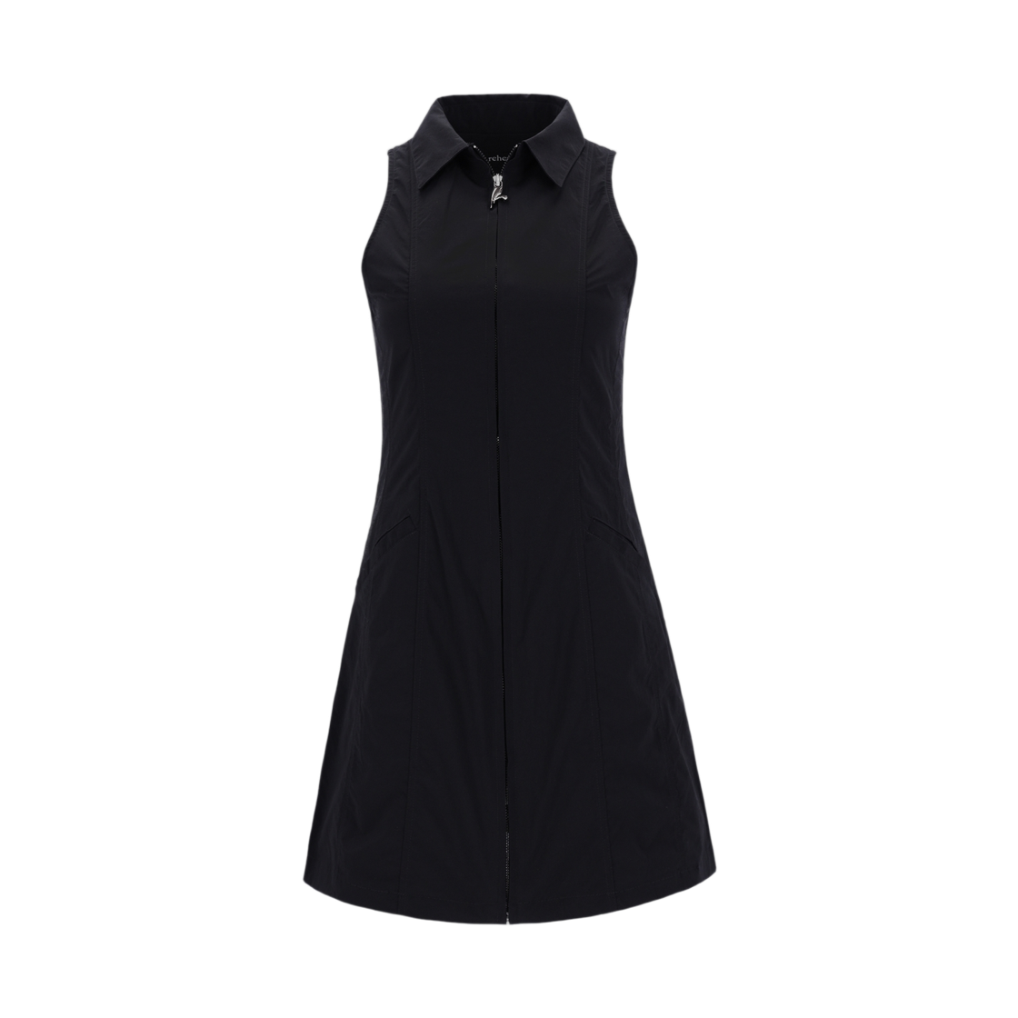리히트 심볼 디테일 슬리브리스 드레스 블랙(Reheat Symbol Detail Sleeveless Dress Black)