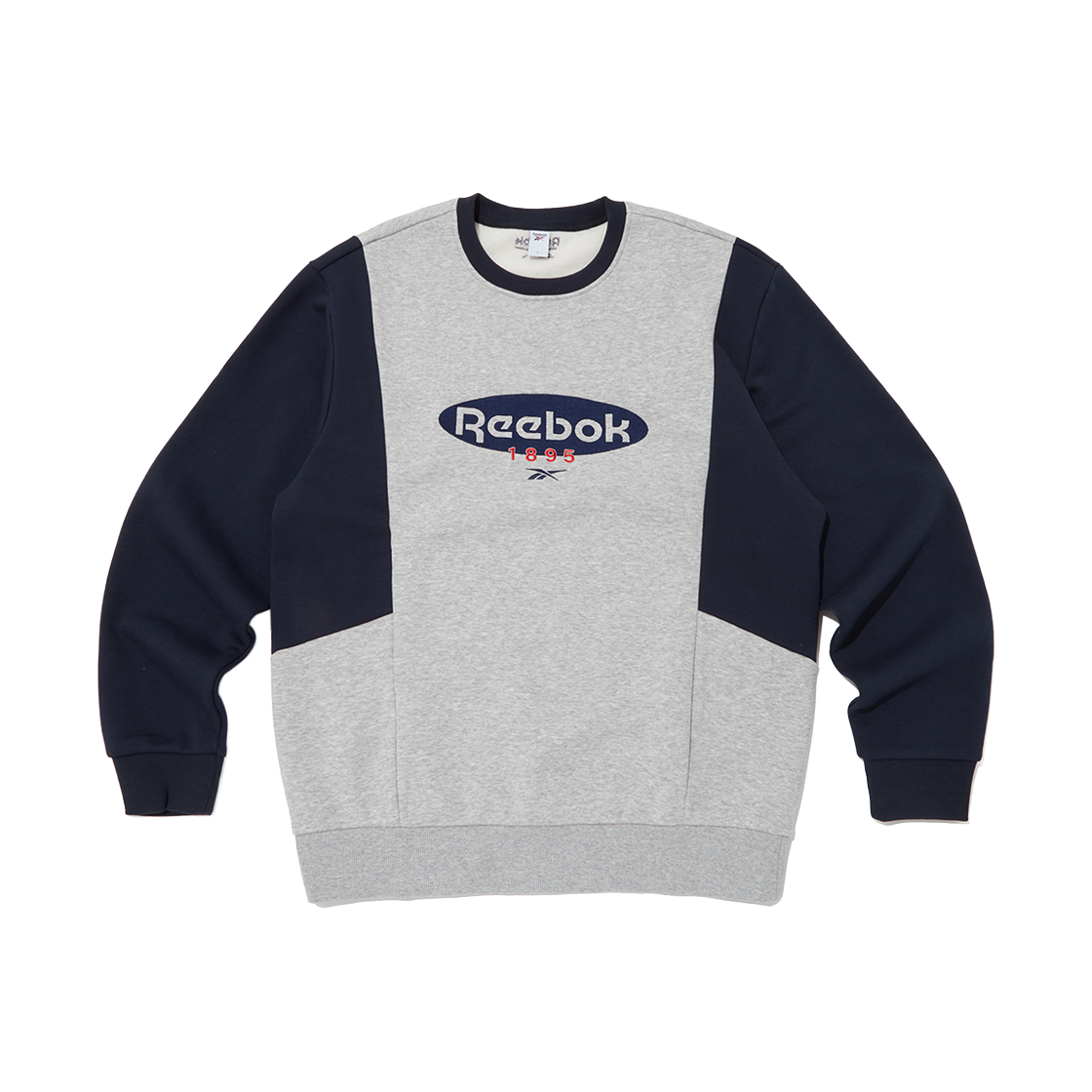 RETS5FM42G2 Reebok Heritage Colorblock Sweatshirt Melange Grey Navy