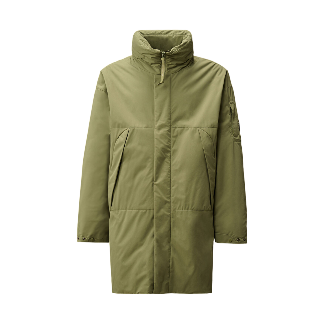 C.P. 컴퍼니 프로텍 후드 패딩 파카 그린 바나나 - 25FW(C.P. Company Pro-Tek Hooded Padded Parka Green Banana - 25FW)