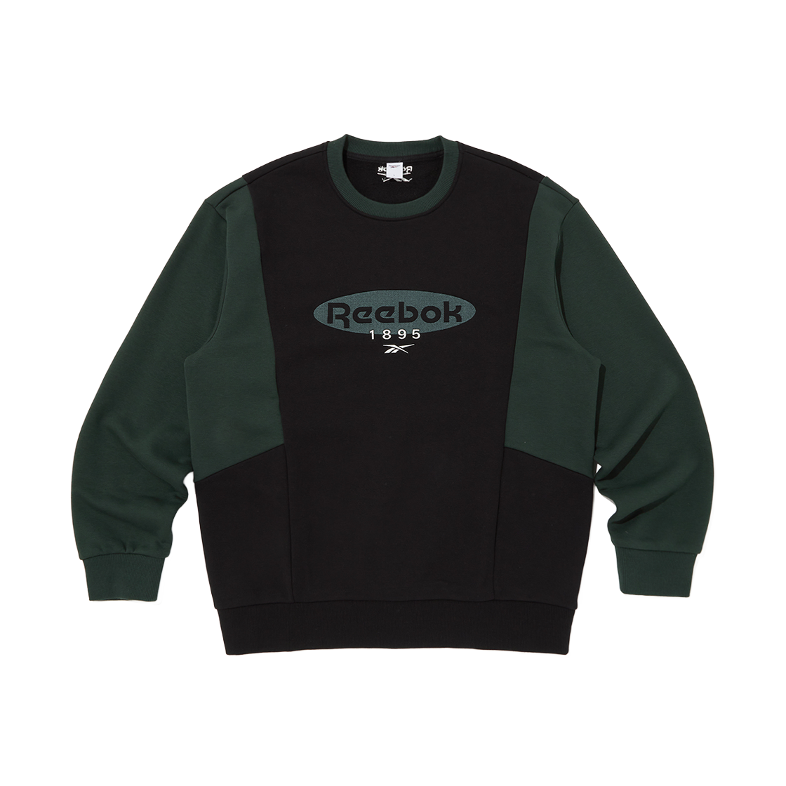 RETS5FM42BK Reebok Heritage Colorblock Sweatshirt Black Green