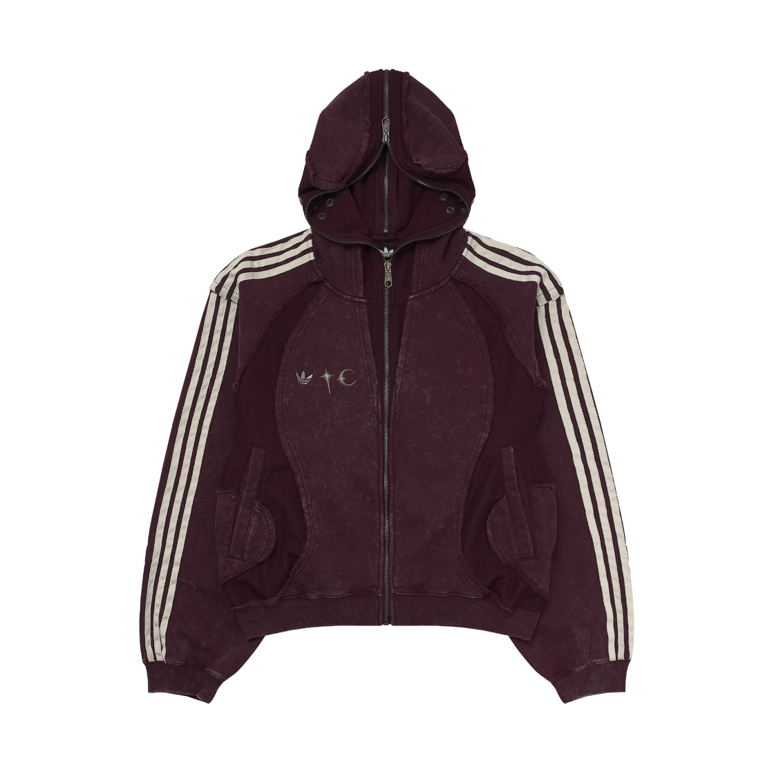 Adidas Adidas x Thug Club Teamgeist Sweat Hooded Zip Up Maroon - KR Sizing · M