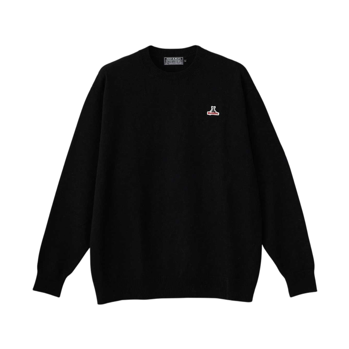 히스테릭 글래머 스피크 노 이블 패치 스웨터 블랙(Hysteric Glamour Speak No Evil Patch Sweater Black) - 1