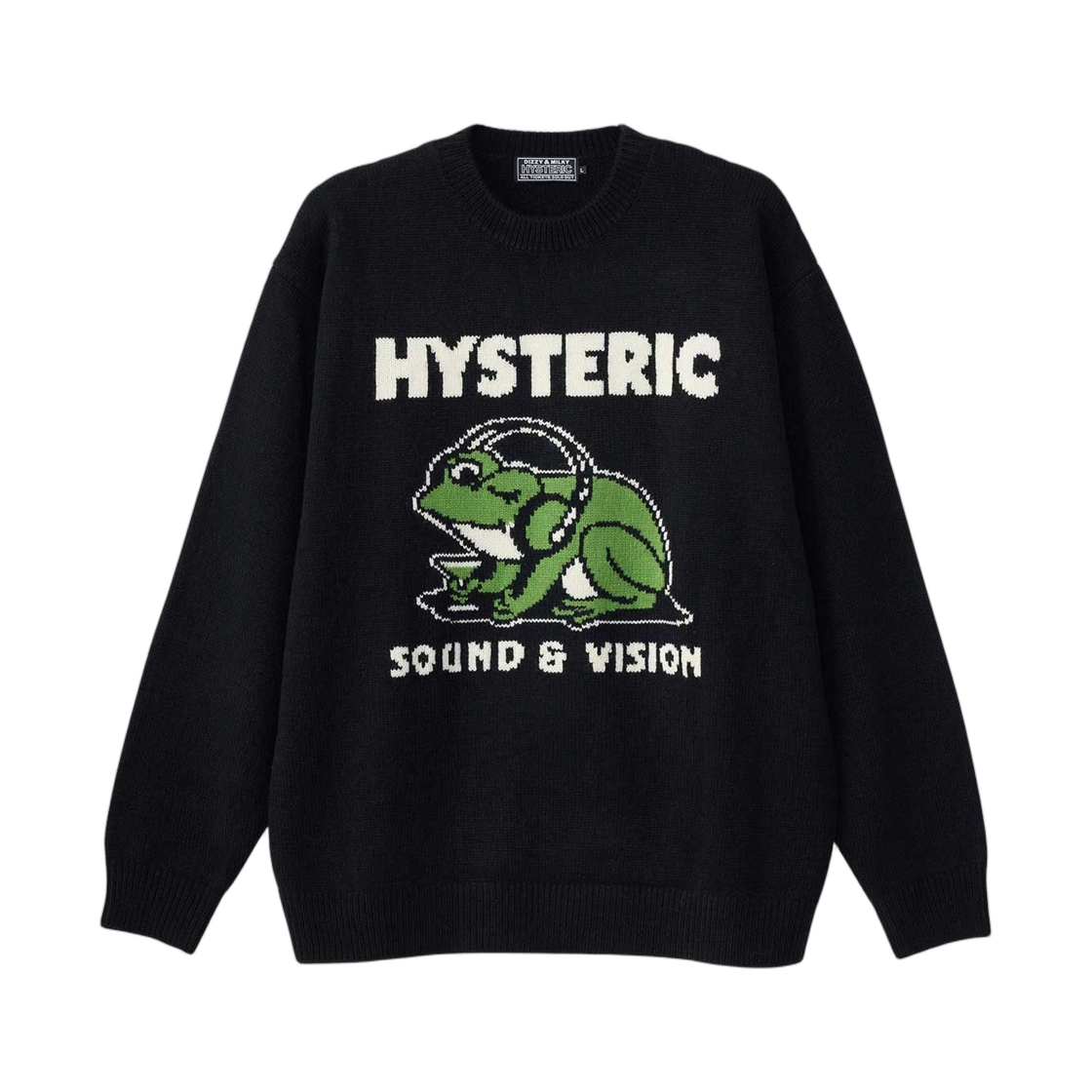 히스테릭 글래머 디기 니트 스웨터 블랙(Hysteric Glamour Diggy Knit Sweater Black) - 1
