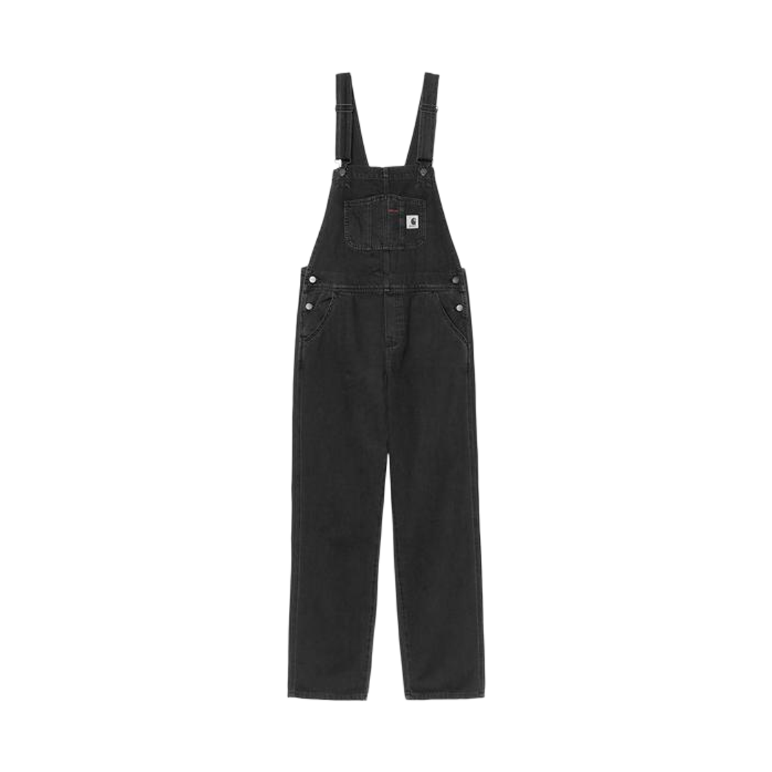 (W) 칼하트 WIP 빕 오버롤 스트레이트 블랙 스톤 워시드((W) Carhartt WIP Bib Overall Straight Black Stone Washed)