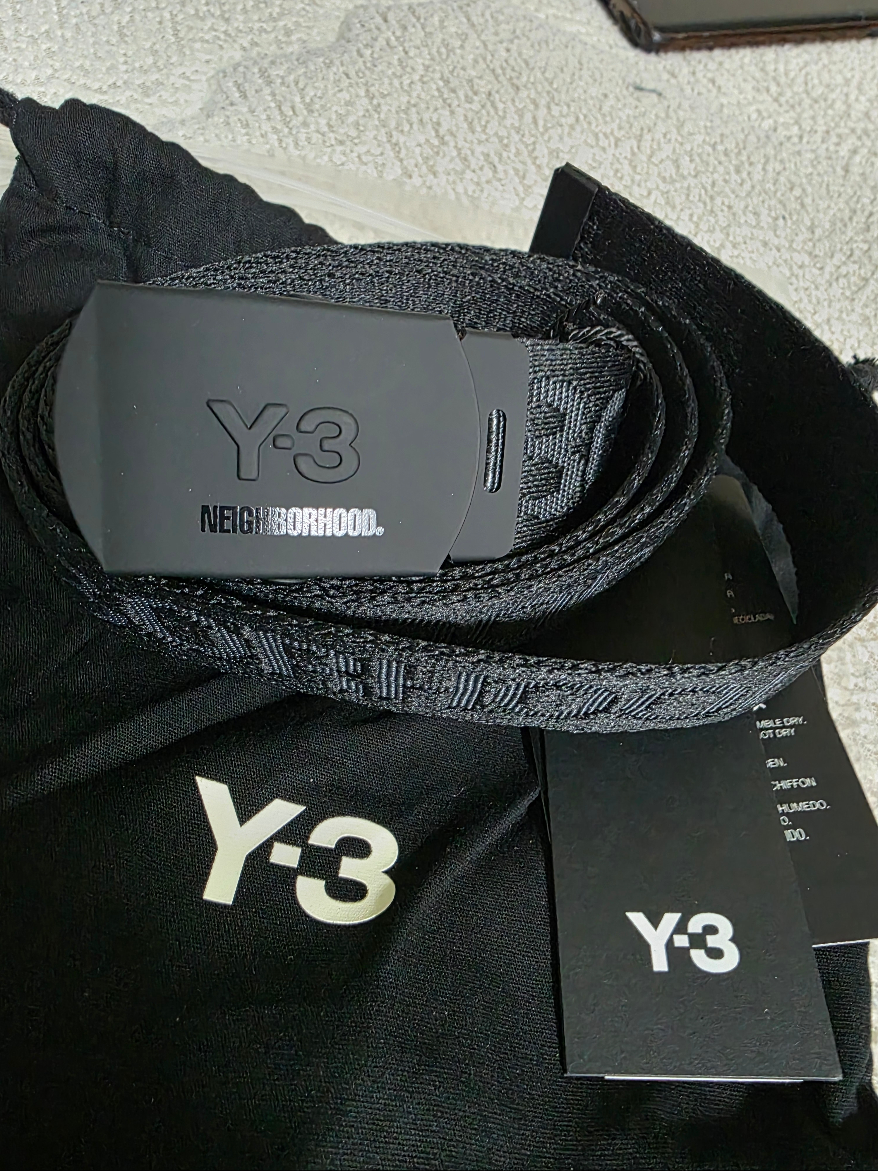 Y-3 x Neighborhood Belt Black 착용 스타일