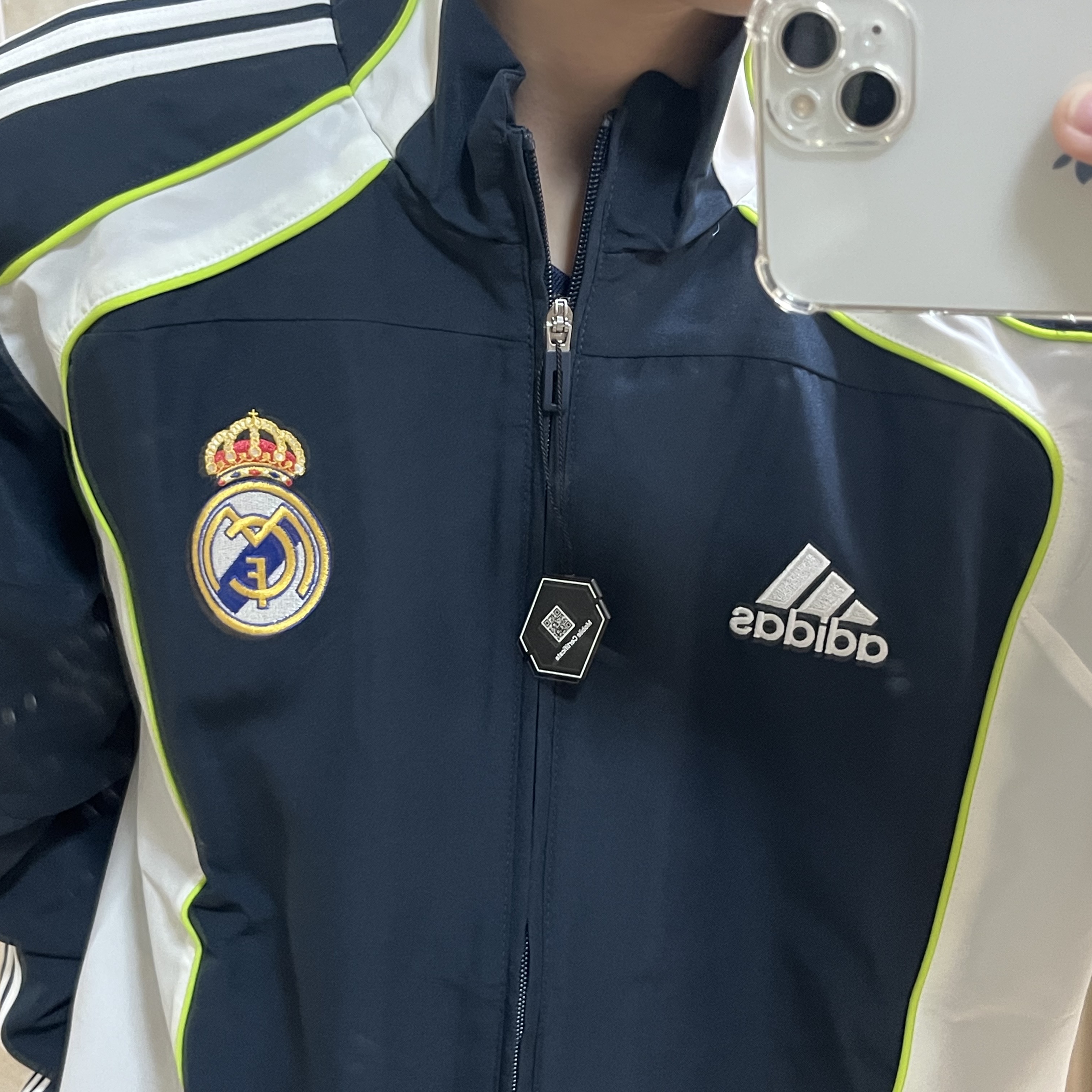 Adidas Real Madrid UBP Track Top Night Navy - KR Sizing 착용 스타일 - 1