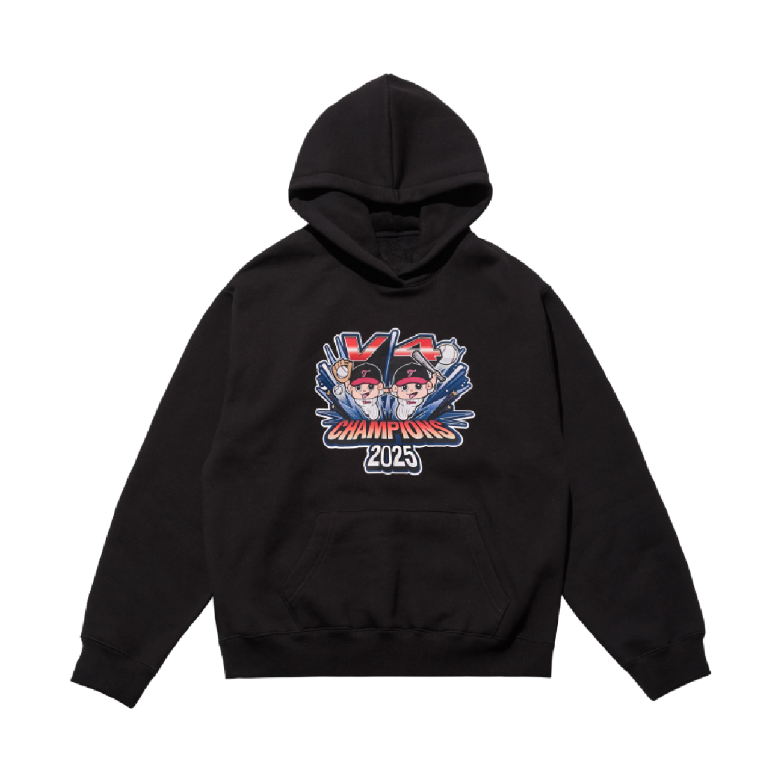 25BDLGCH04 BDNS x LG TWINS 2025 V4 Champions Hoodie Black