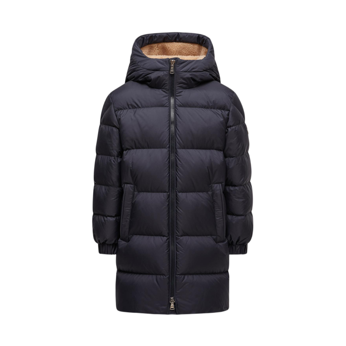 K2-954-1C00014-53A5E-742 (Kids) Moncler Lentinelle Hooded Down Jacket Navy Blue - 25FW