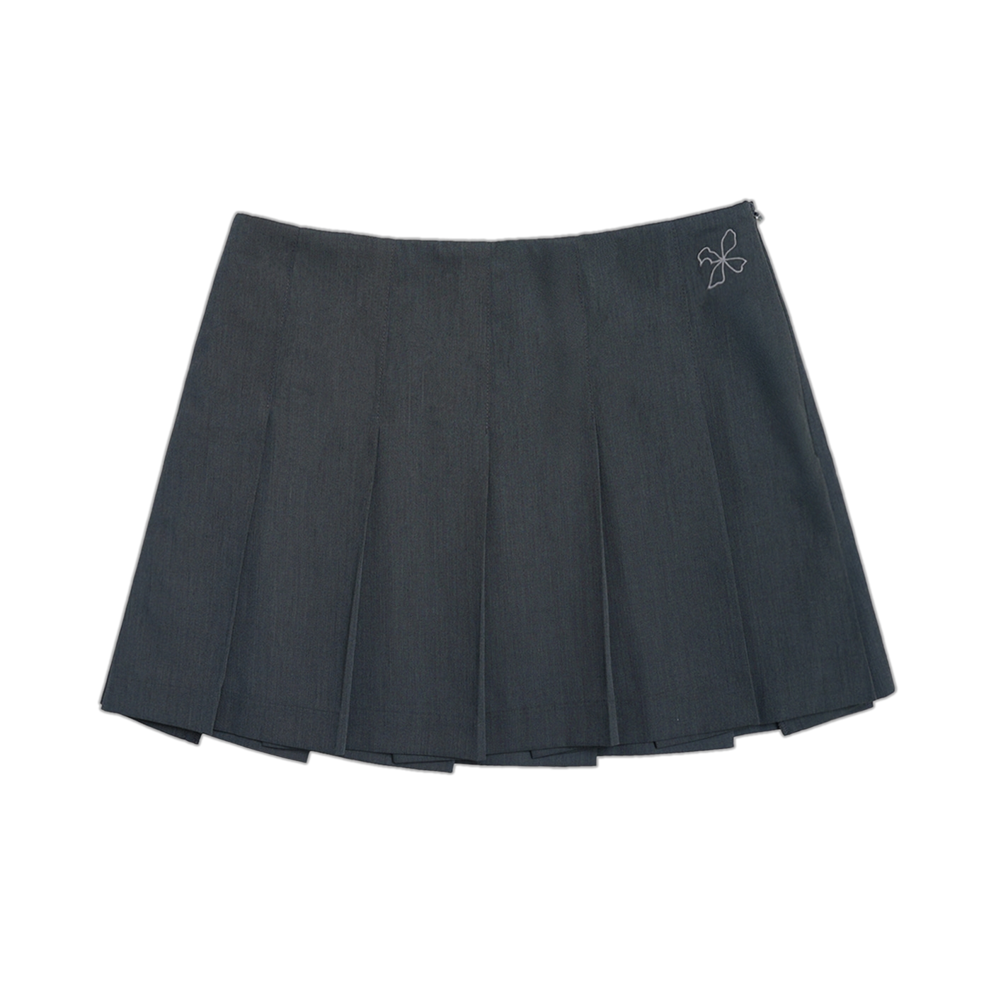 리히트 플리츠 미니 스커트 그레이(Reheat Pleated Mini Skirt Gray)