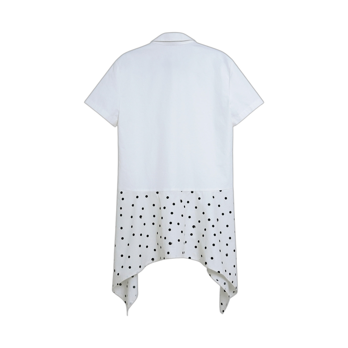 리히트 캣 도트 플레어 셔츠 화이트(Reheat Cat Dot Flare Shirt White) - 2