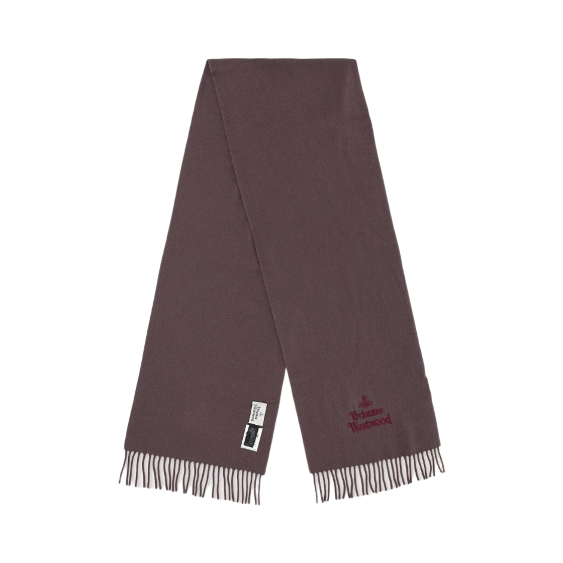 비비안 웨스트우드 자수 로고 머플러 브라운(Vivienne Westwood Embroidered Logo Muffler Brown)