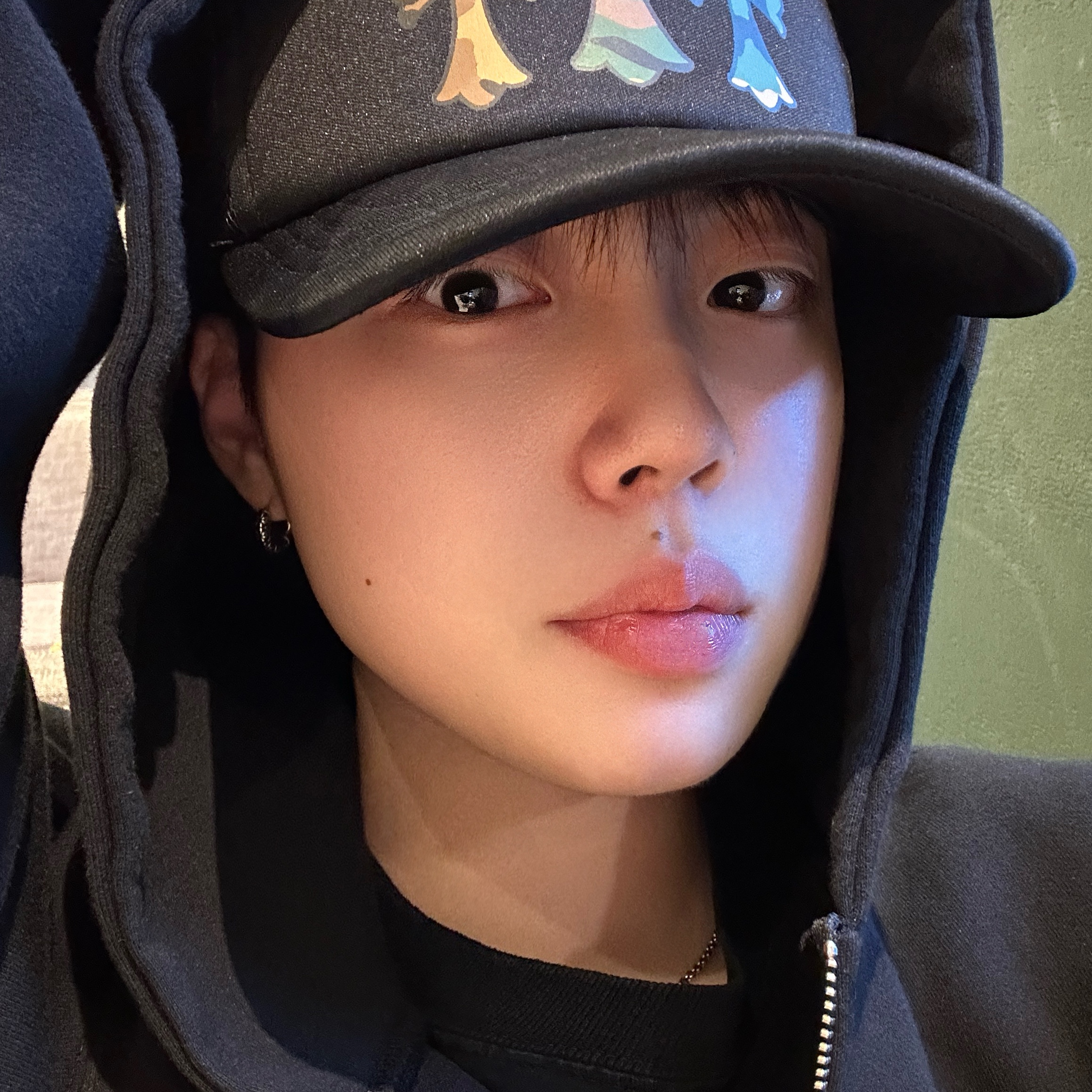 Chrome Hearts King Taco Foam Front Mesh Trucker Hat Black Camo 착용 스타일 - 3