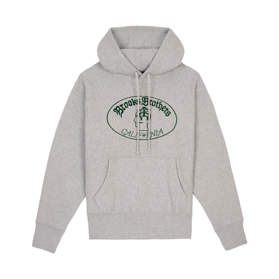 브룩스 브라더스 x 브레인 데드 캘리포니아 로고 후드 그레이(Brooks Brothers x Brain Dead California Logo Hoodie Grey)