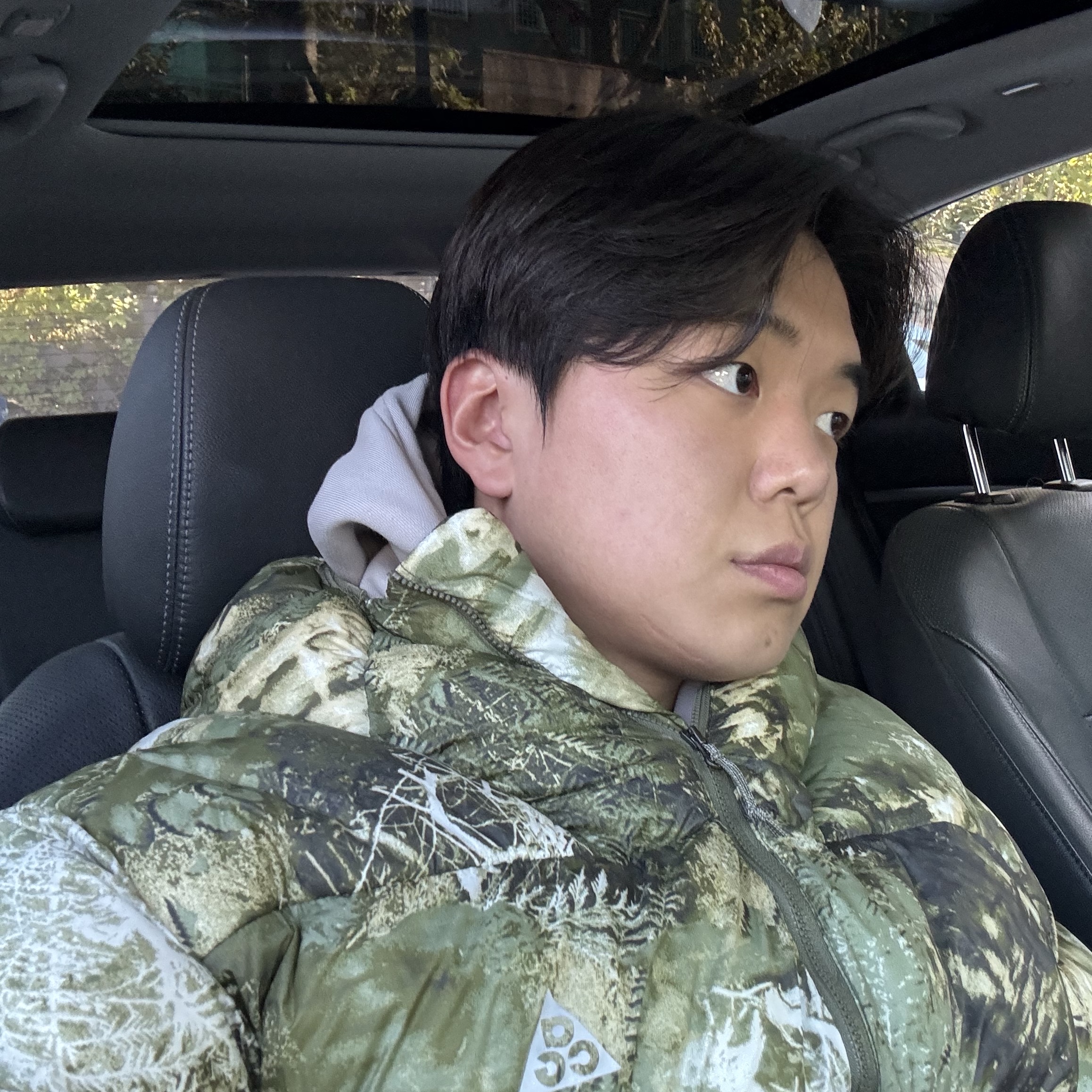 Nike ACG Therma-Fit ADV Lunar Lake Puffer Loose Hooded Jacket Oil Green Medium Olive - Asia, Nike ACG Therma-Fit Pullover Fleece Hoodie Light Orewood Brown Hyper Crimson - Asia 착용 스타일