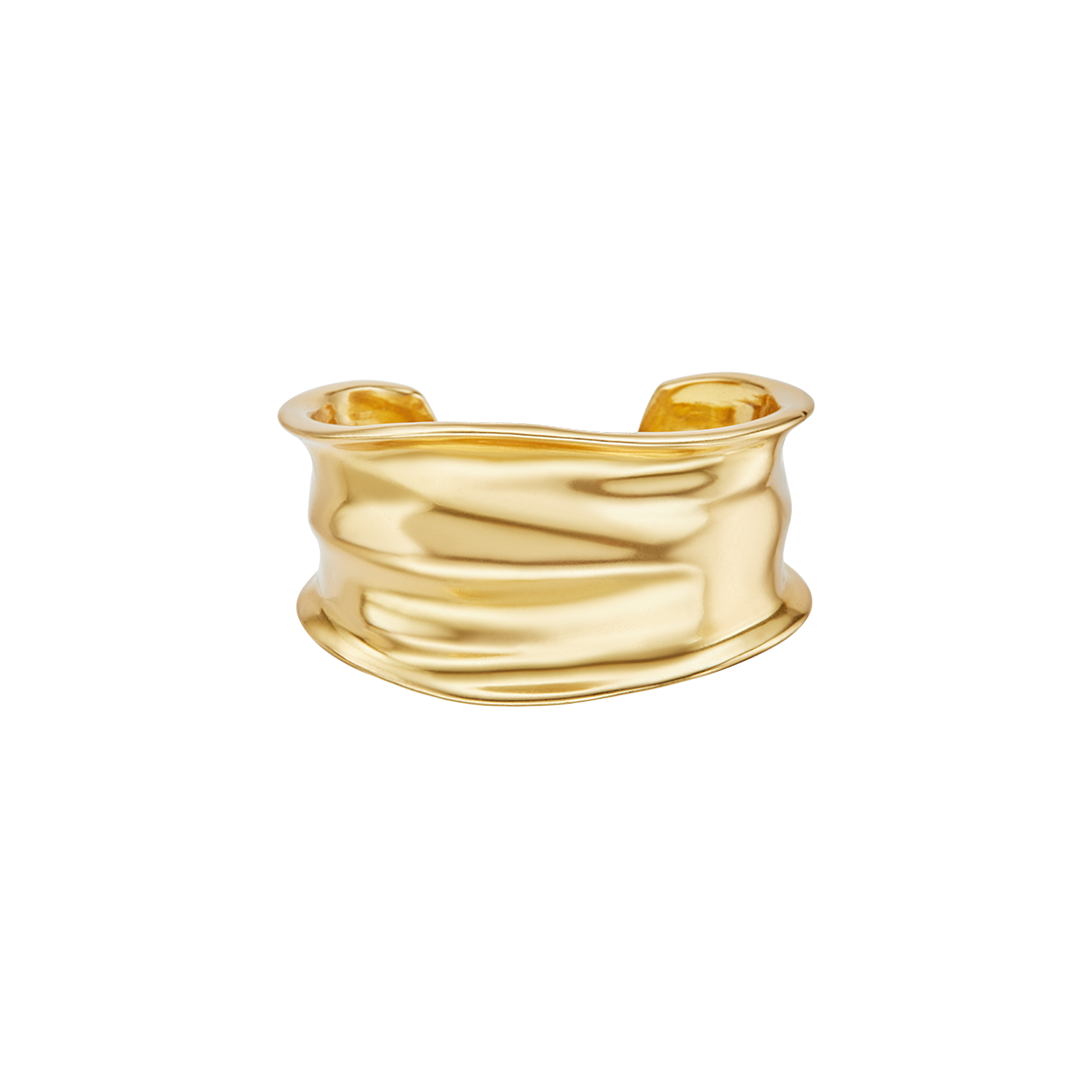 25B10B011-2 TEE RING JAY Groove Medium Cuff Gold