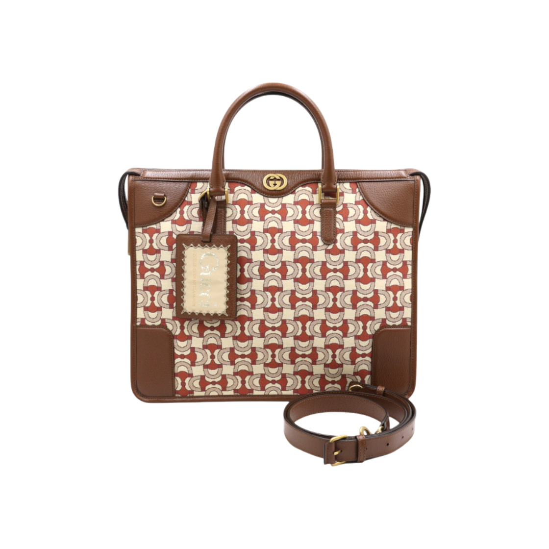 구찌 752592 인터로킹 자카드 홀스빗 남여공용 브리프케이스 토트백 겸 숄더백 aa46493(Gucci Interlocking Jacquard Horsebit Briefcase Tote & Shoulder Bag)