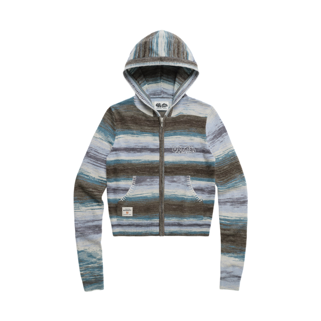 (W) 매드해피 × 오피스 키코 스페이스 다이 집업 시더 스트라이프((W) Madhappy x Office Kiko Space Dye Zip Up Cedar Stripe)