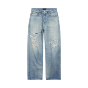Balenciaga Ripped Pants Medium Fit Light Blue