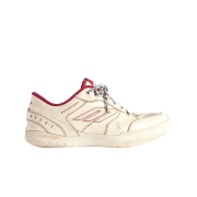 (W) Balenciaga Hamptons Medium Worn-Out Sneaker Off White Red