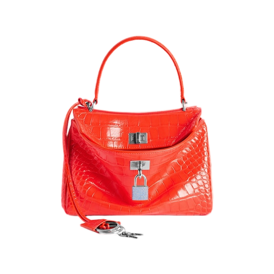 발렌시아가 로데오 핸드백 미니 라인스톤 팝아슈 오렌지(Balenciaga Rodeo Handbag Mini with Rhinestones Pop Orange) - 1