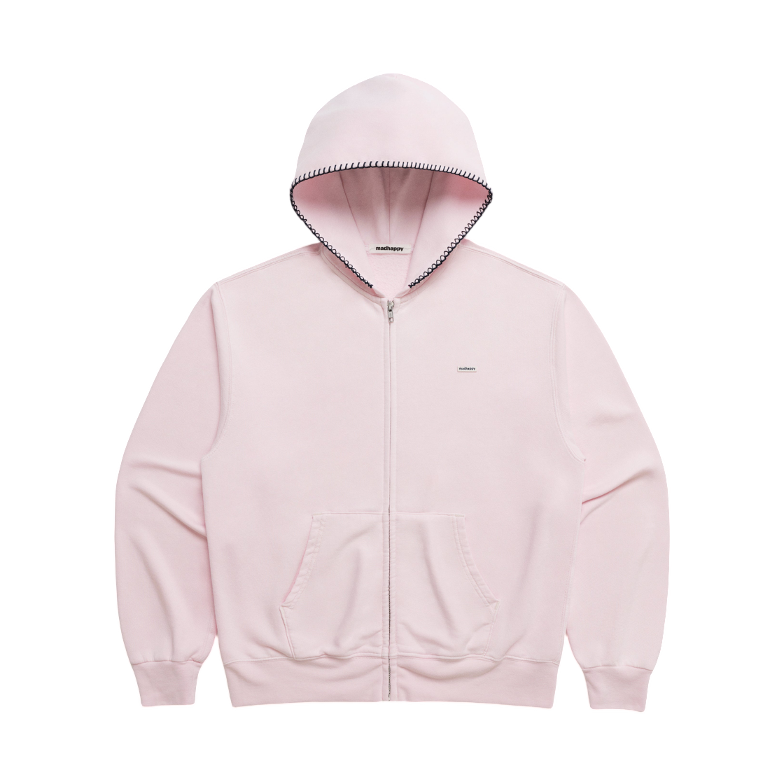 매드해피 클래식 라이트웨이트 플리스 집업 핑크 클라우드(Madhappy Classics Lightweight Fleece Zip Up Pink Cloud)