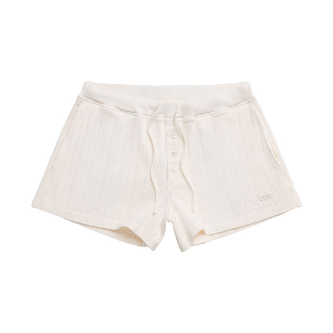 (W) 매드해피 포인텔레 니트 쇼츠 바닐라((W) Madhappy Pointelle Knit Short Vanilla)