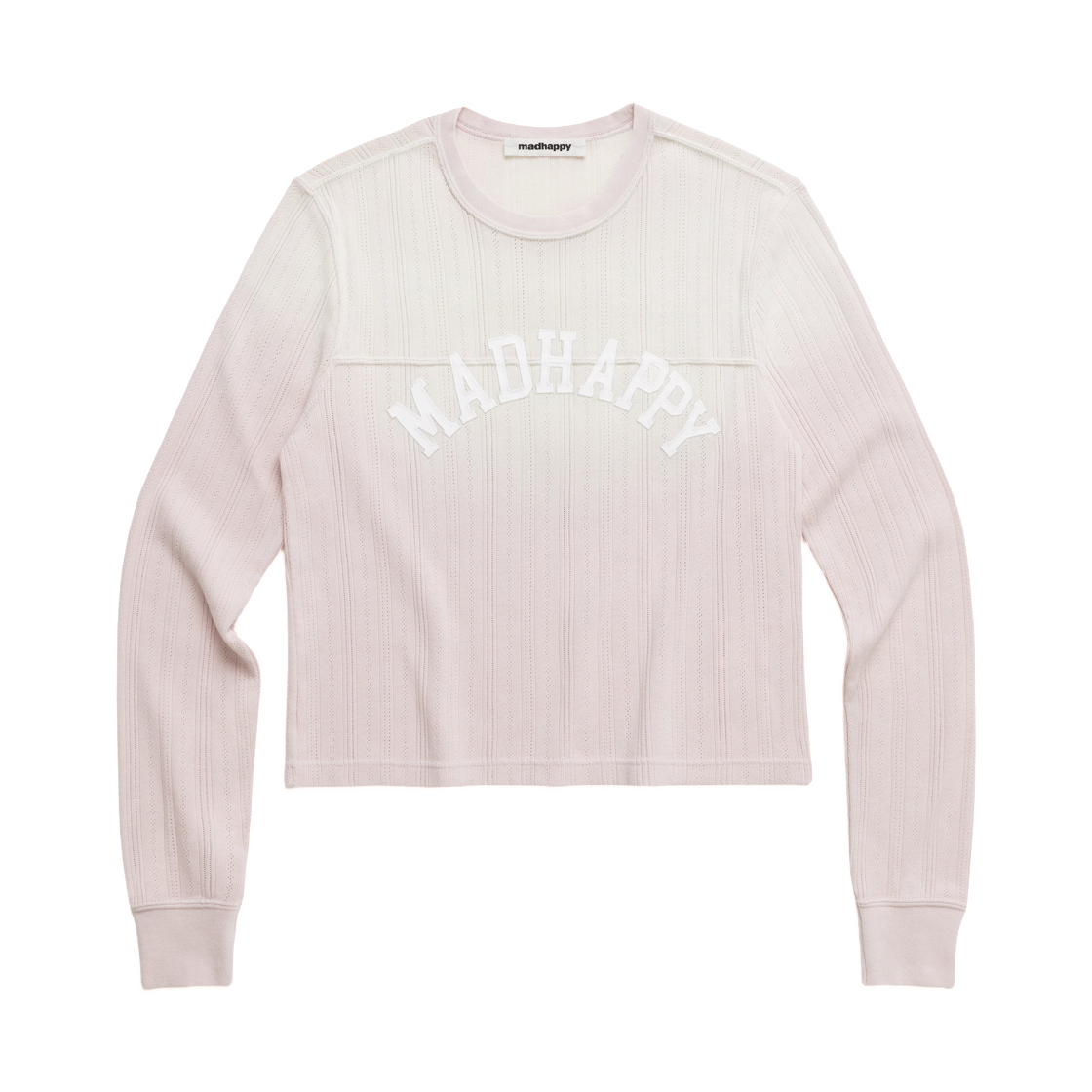 (W) 매드해피 포인텔레 애슬레틱 티셔츠 블라썸((W) Madhappy Pointelle Athletic T-Shirt Blossom)